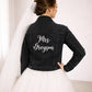Personalised Bridal Denim Jacket Custom Embroidered Mrs