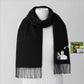 Personalised Couple Portrait Embroidered Winter Scarf