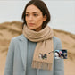 Personalised Couple Portrait Embroidered Winter Scarf