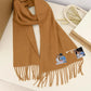 Personalised Couple Portrait Embroidered Winter Scarf
