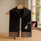 Personalised Couple Portrait Embroidered Winter Scarf