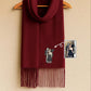 Personalised Couple Portrait Embroidered Winter Scarf