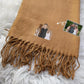 Personalised Couple Portrait Embroidered Winter Scarf