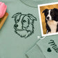 Personalised Dog Photo Embroidered Pet Portrait Sweatshirt