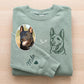 Personalised Dog Photo Embroidered Pet Portrait Sweatshirt