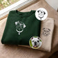 Personalised Dog Photo Embroidered Pet Portrait Sweatshirt