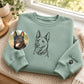 Personalised Dog Photo Embroidered Pet Portrait Sweatshirt