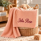 Personalised Embroidered Baby Blanket Custom Name Gift