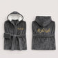 Personalised Embroidered Bathrobe Custom Name Unisex Robe