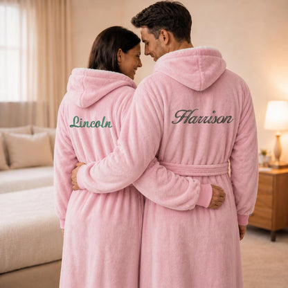 Personalised Embroidered Bathrobe Custom Name Unisex Robe