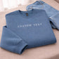 Personalised Embroidered Text Sweatshirt Custom Name