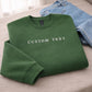 Personalised Embroidered Text Sweatshirt Custom Name