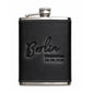 Personalised Engraved Leather Hip Flask for Groomsmen
