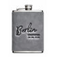Personalised Engraved Leather Hip Flask for Groomsmen
