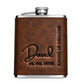 Personalised Engraved Leather Hip Flask for Men - Gift