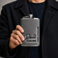 Personalised Engraved Leather Hip Flask for Men - Gift