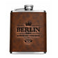 Personalised Engraved Stainless Steel Leather Hip Flask Gift