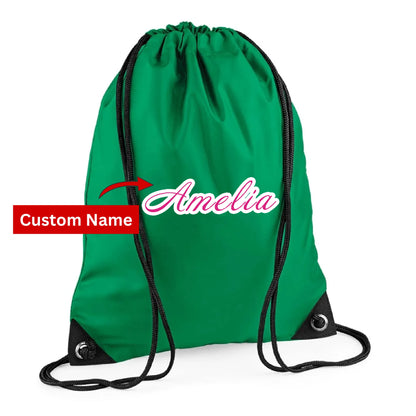 Personalised Kids String Bag with Custom Name