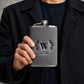 Personalised Leather Hip Flask with Engraved Monogram