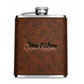 Personalised Leather Hip Flask with Engraved Name