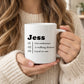 Personalised Mug with Custom Name and Three Custom Lines