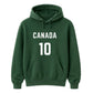 Personalised Football Team & Number Printed Unisex Hoodie - Fifa Word Cup 2026