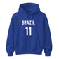 Personalised Football Team & Number Printed Unisex Hoodie - Fifa Word Cup 2026