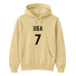 Personalised Football Team & Number Printed Unisex Hoodie - Fifa Word Cup 2026