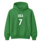 Personalised Football Team & Number Printed Unisex Hoodie - Fifa Word Cup 2026