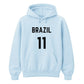 Personalised Football Team & Number Printed Unisex Hoodie - Fifa Word Cup 2026