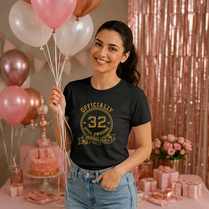 Personalised Age Officially Birthday Ladies Fit t-shirt