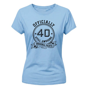 Personalised Age Officially Birthday Ladies Fit t-shirt