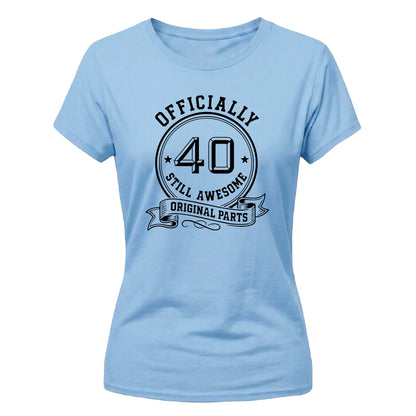 Personalised Age Officially Birthday Ladies Fit t-shirt
