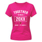 Personalised Anniversary For Him For Her Gifts Ladies Fit T-Shirt