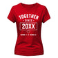 Personalised Anniversary For Him For Her Gifts Ladies Fit T-Shirt