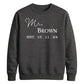 Personalised Anniversary Groom Unisex Sweatshirt