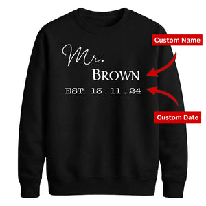 Personalised Anniversary Groom Unisex Sweatshirt
