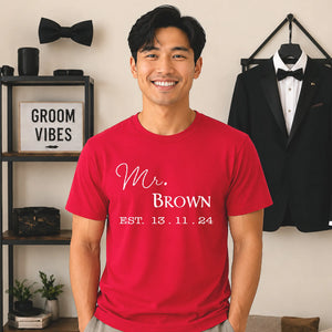 Personalised Anniversary Groom Gift Unisex T-Shirt