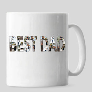 Personalised Best Dad Photos Father's Day Printed Mug