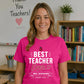 Personalised Best Ever Thank You Teacher Ladies Fit T-Shirt