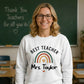 Personalised Best Teacher Thank You Teacher Unisex Sweatshirt