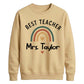 Personalised Best Teacher Thank You Teacher Unisex Sweatshirt