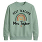 Personalised Best Teacher Thank You Teacher Unisex Sweatshirt