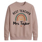 Personalised Best Teacher Thank You Teacher Unisex Sweatshirt