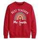 Personalised Best Teacher Thank You Teacher Unisex Sweatshirt