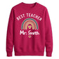 Personalised Best Teacher Thank You Teacher Unisex Sweatshirt