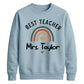 Personalised Best Teacher Thank You Teacher Unisex Sweatshirt