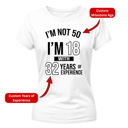 Personalised Birthday Experience Ladies Fit t-shirt