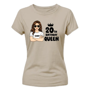 Personalised Smart Queen Birthday Ladies Fit t-shirt