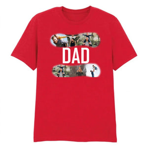 Personalised Dad College Photo Fathers Day Printed Unisex T-Shirt